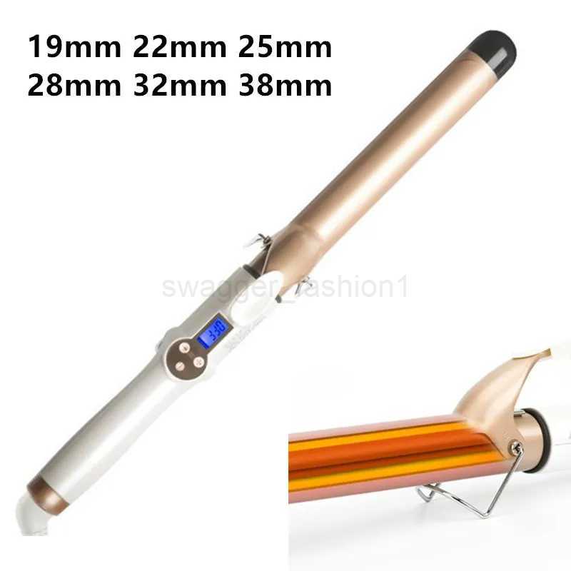 Electric Professional 22mm 28mm 32mm 38mm Ceramic Hair Curler LCD Curling Iron Roller Curls Wand Waver Fashion Styling Tools 2#B240719