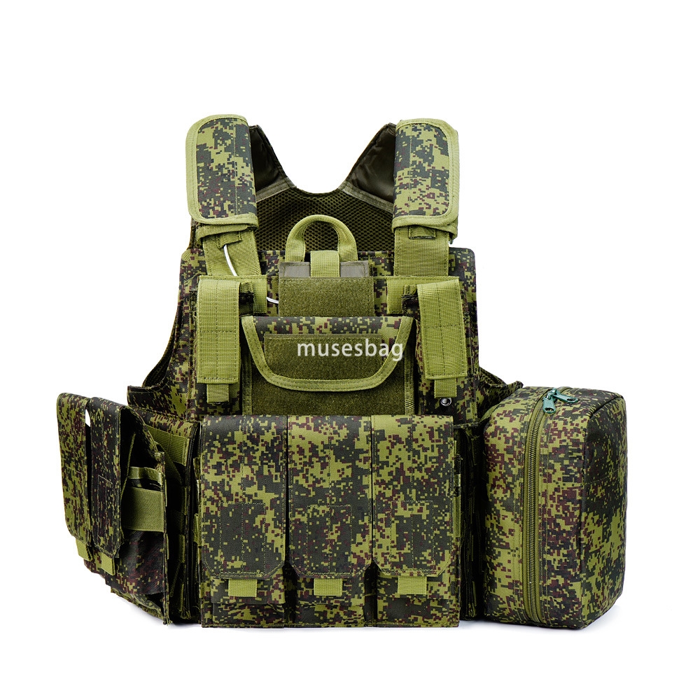 New shooting sports outdoor ghost tactical vest eight piece set camouflage vest as training uniform CS field equipment