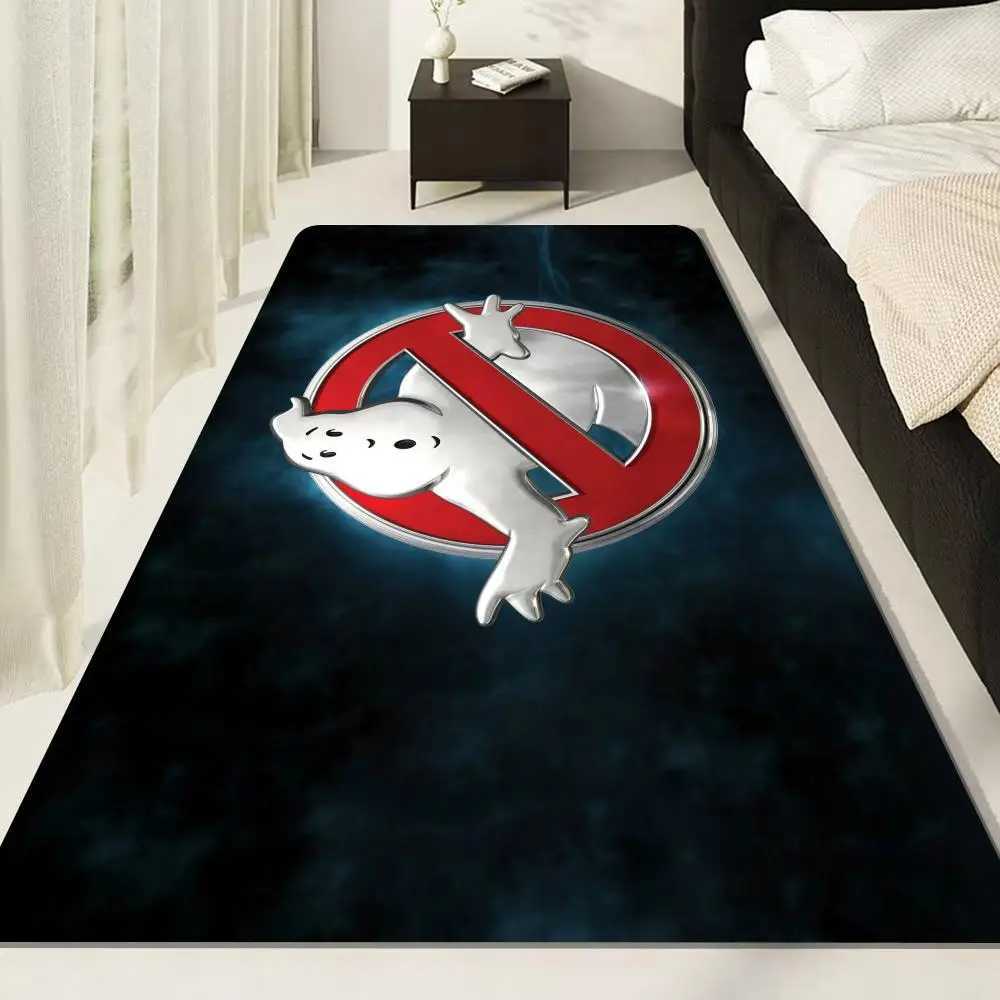 G-Ghostbusters Black Cell Floor Mat Room Mats Anti-slip Absorb Water Long Strip Cushion Bedroon Mat Household Carpets