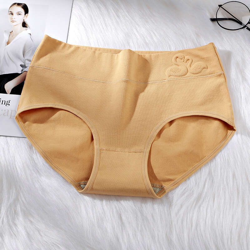 Cotton Antibacterial 3D Embossed Women's Large Size Pure Cotton Mid Waist Underwear Calecon Calzoncillos Panties Women Underwear Lingerie Underwe