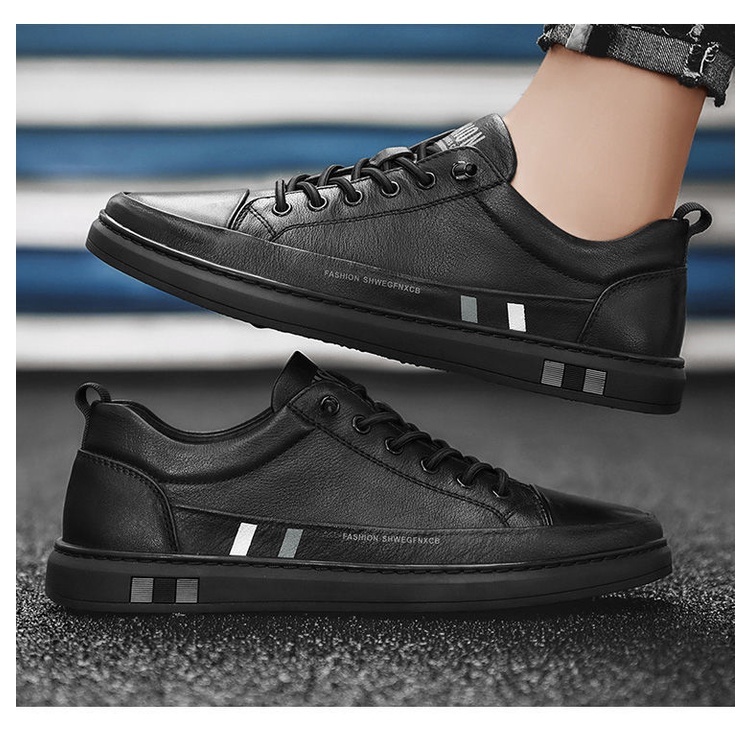 2023 New Shoe Board Men's Little White Trendy and Handsome Korean Version Versatile Fashion Shoes, Lefu Casual Leather Shoes