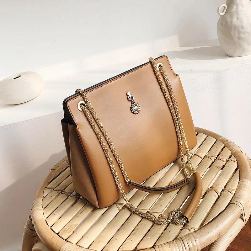 Bag Women's 2024 Retro National Style Chain Shoulder Three-layer Large-capacity Trendy Handbag Female Satchels