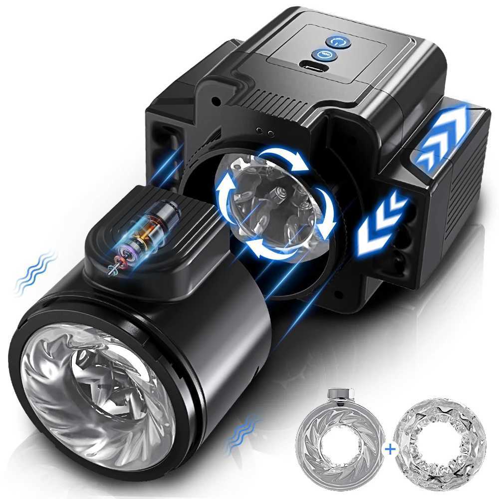 Automatic retractable male masturbator cup stimulating masturbator piston for male open adult devices oral sex toysXJ250319
