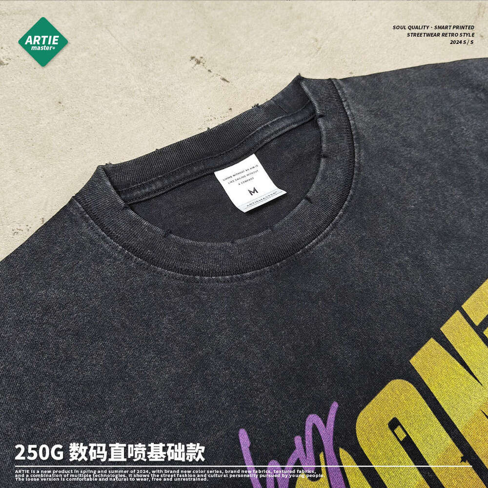 Best Saller High Street Spring Short-sleeved Harajuku Print Vintage O-neck Crop Tops Women Short Sports Fitness Collar Blouse Round Neck Stripe Solid 