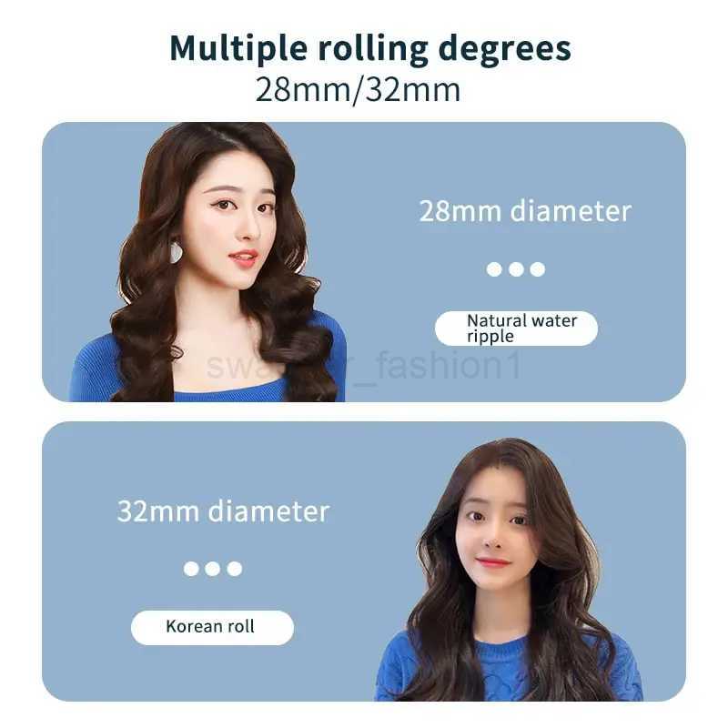 Hair Curlers 25/28/32mm Professional Ceramic Barrel Rotating Curling Iron For Hair Iron Curling Wands Waver Hair StylingB240719