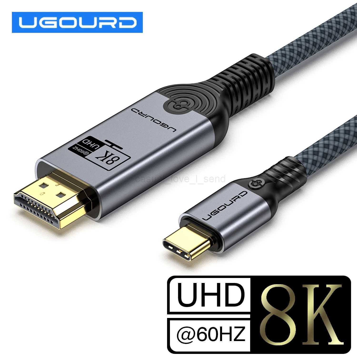 UGOURD USB C to HDMI2.1 Cable Type C to HDMI 8K 4K60HZ Adapter Thunderbolt 3 4 to HDTV 2.0 Converter Cable for iphone 15 MacBookCL240719