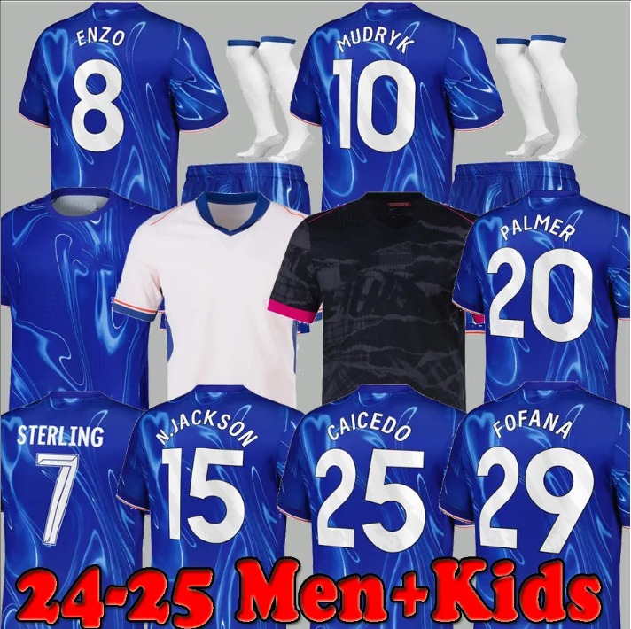 2024 Nkunku Jackson cfc soccer jerseys 2025 Caicedo Disasi 24 25 Enzo Fernandez Mudryk JAMES STERLING Cucurella Lavia Palmer Chukwuemeka football shirt men kids