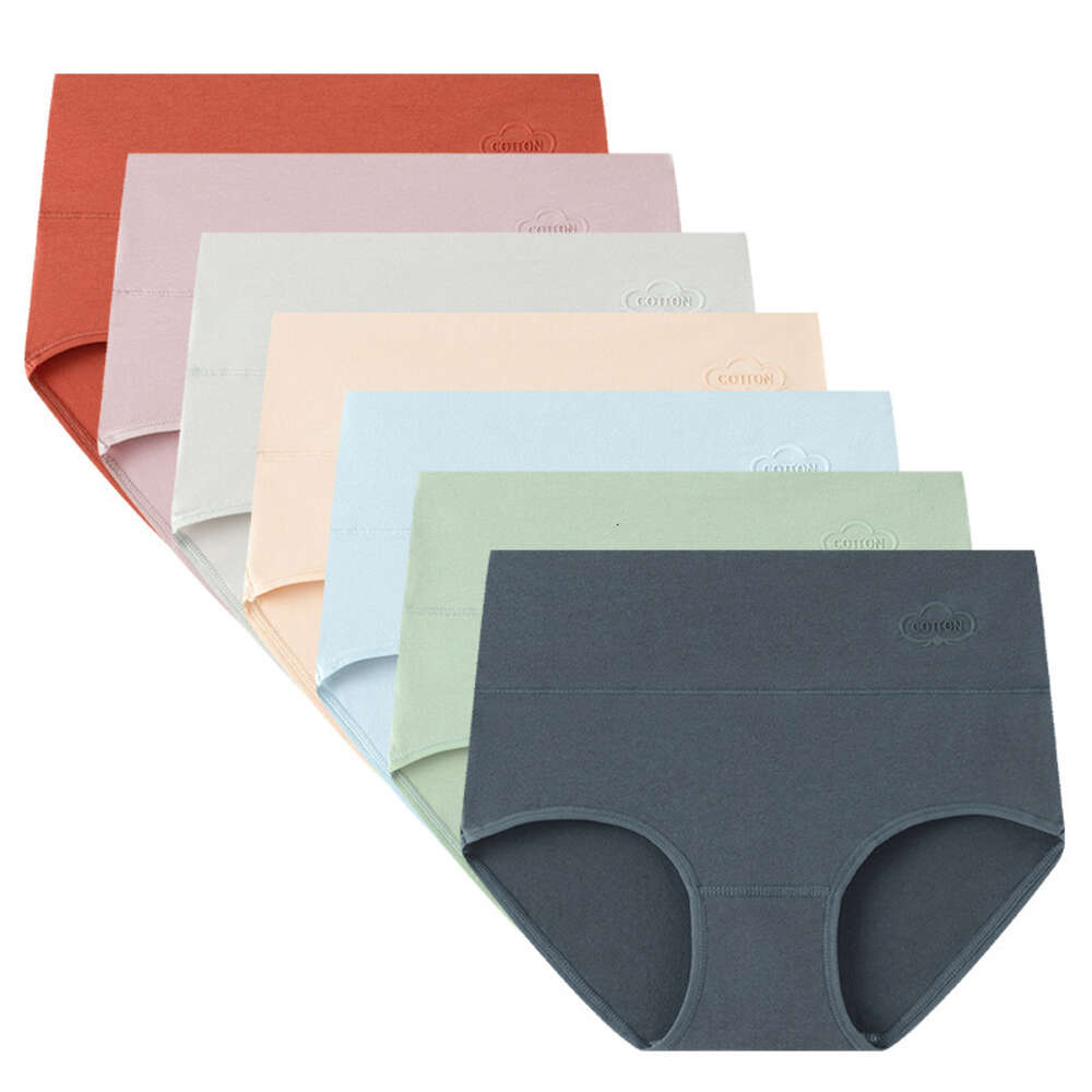 Graphite Thin Pure Cotton Printed Triangle for Women High Waist Antibacterial Underwear Calzoncillos Calecon Lingerie Panties Women Underwear Underwea