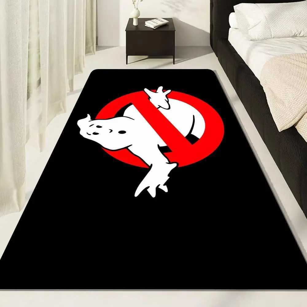 G-Ghostbusters Black Cell Floor Mat Room Mats Anti-slip Absorb Water Long Strip Cushion Bedroon Mat Household Carpets