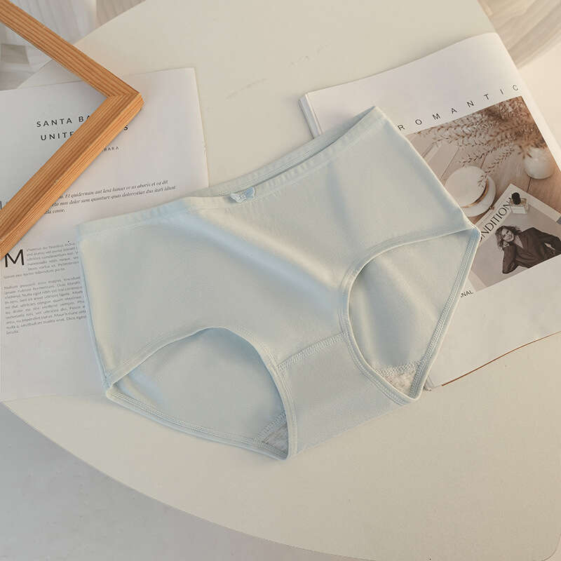 7A Antibacterial Pure Cotton Bow Girls' Simple Solid Color Elegant Breathable Women's Underwear Calzoncillos Women Underwear Calecon Panties