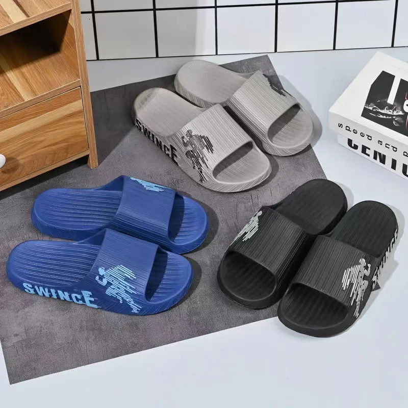 Mens Slippers Fashion Soft Sole Anti-slip Anti-odor PVC Slippers Casual Outdoor thick sole Slippers Bathroom Couple Slipper 240713