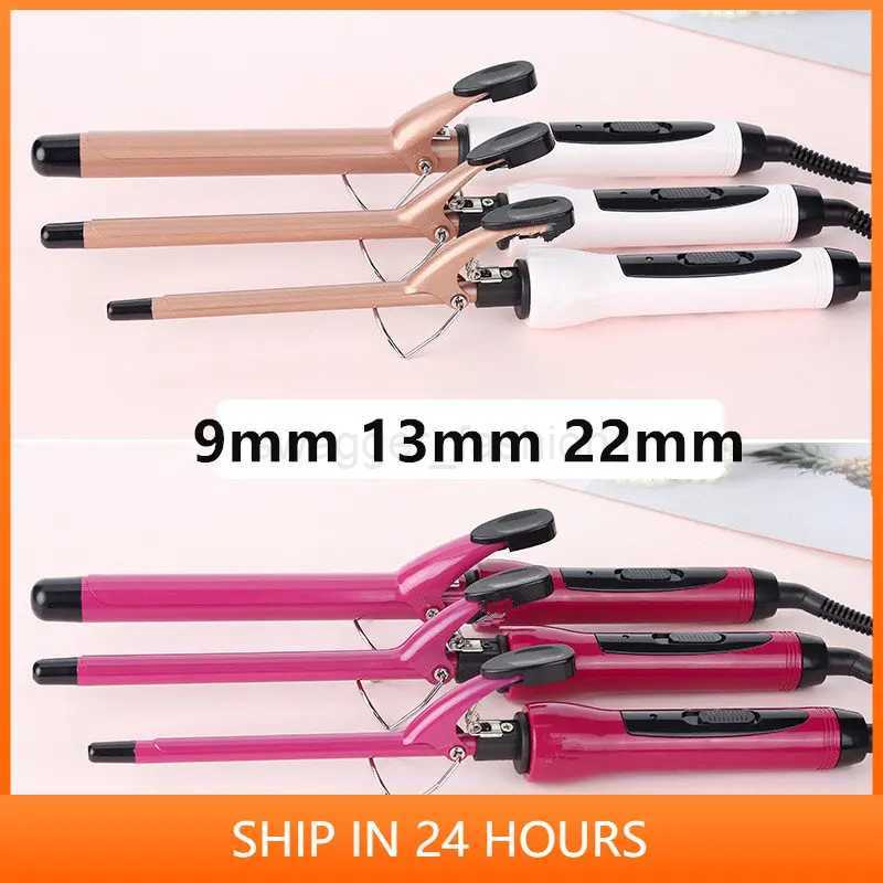 1PC 9mm 22mm Professional Electric Hair Curler Curling Iron Hair Waver Pear Flower Cone Ceramic Curling Wand Hair Styling Tool 2B240719