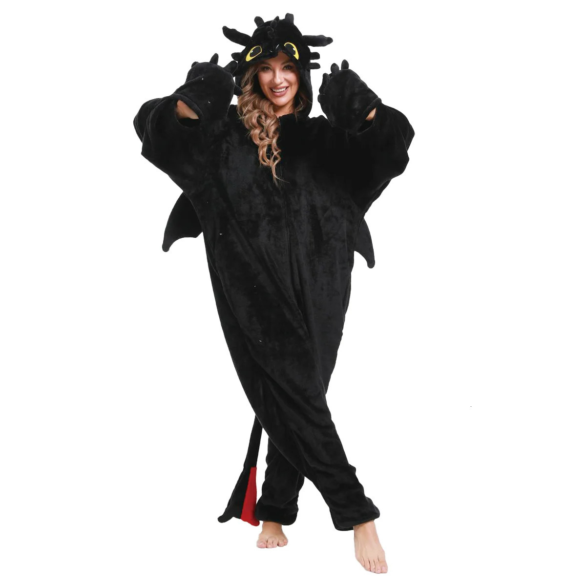 Kigurumi Toothless Onesie Pajamas Adult Jumpsuit Animal Onesies Pyjamas How to Train Dragon Pajama Cosplay Costume 240712