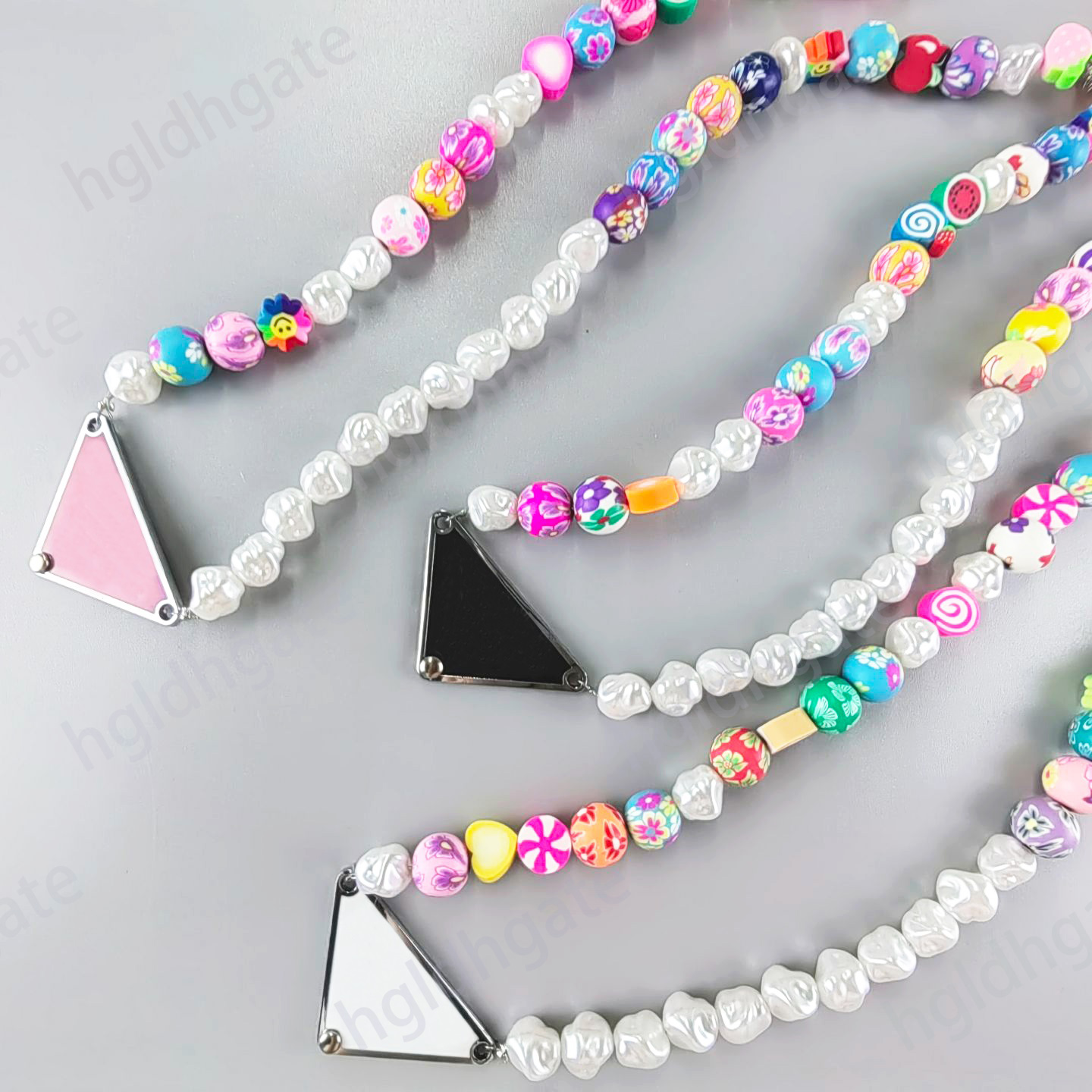 er Necklaces for Women Geometric Pendant Necklace with Beaded Gold Link Chain Elegant Summer Jewelry Z250910