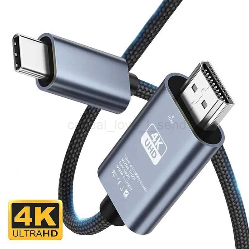 USB C to HDMI Cable 4K 60Hz Type C to HDTV Adapter Converter Cable for MacBook Pro Air Pixel iPad iPhone 15 Samsung Laptop 2mCL240719