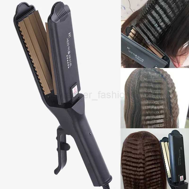 Ceramic Crimper Iron For Fluffy Hairstyle Curling Iron Corrugation Plate Crimper Hair Irons Anti Static Hair Crimping IronB240719