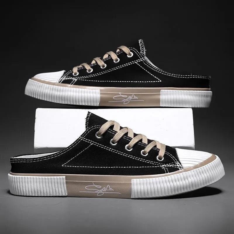 Designer Men's White Shoes Land Tour Leisure Lazy Set Sports Shoes Outdoor Walking Shoes