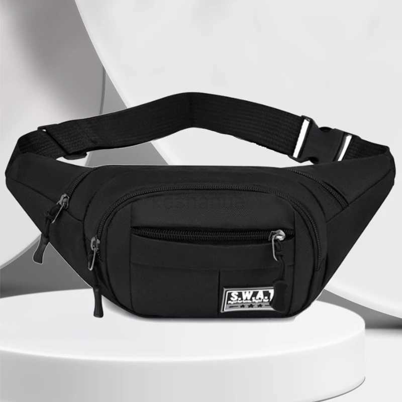 Large Capacity Multi functional Waist Bag Mens Waterproof Construction Site Canvas Fishing Gear Bag Crossbody BagXJ240720
