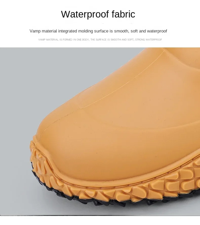rain boots for men in winter kitchen work non-slip labor protection rain boots outdoor fishing special short rubber shoes 240712