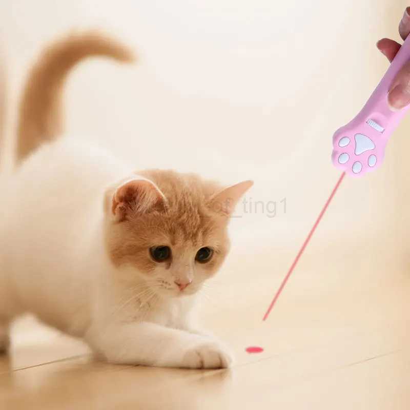 Laser Cat Teasing Stick 5 Modes + Red Dot LED Light Pointer Indoor Interactive Projection Toys Dog Kitten Pet Accessories zxx240720