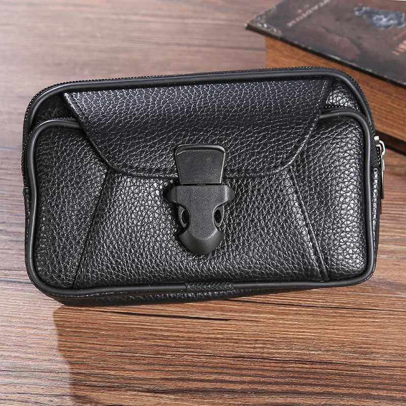 Men PU Leather Waist Bag Universal Bum Bag Cellphone Holster Holder Waist Bag Case Waist Bag phone Cover belt caseXJ240720