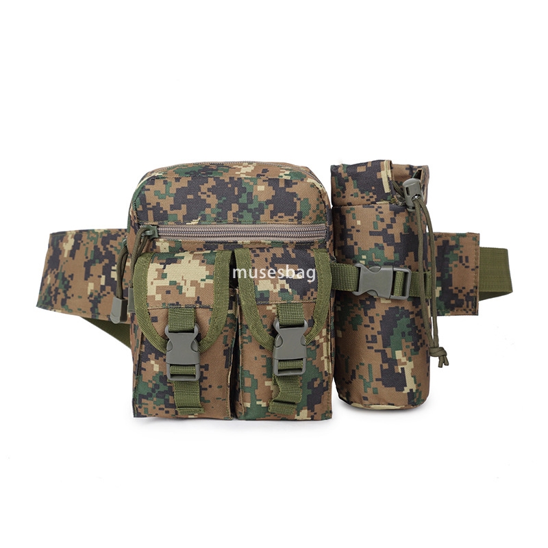 New waterproof fabric tactical kettle bag military enthusiast leisure outdoor bag men's and women's sports small bag camouflage travel waist