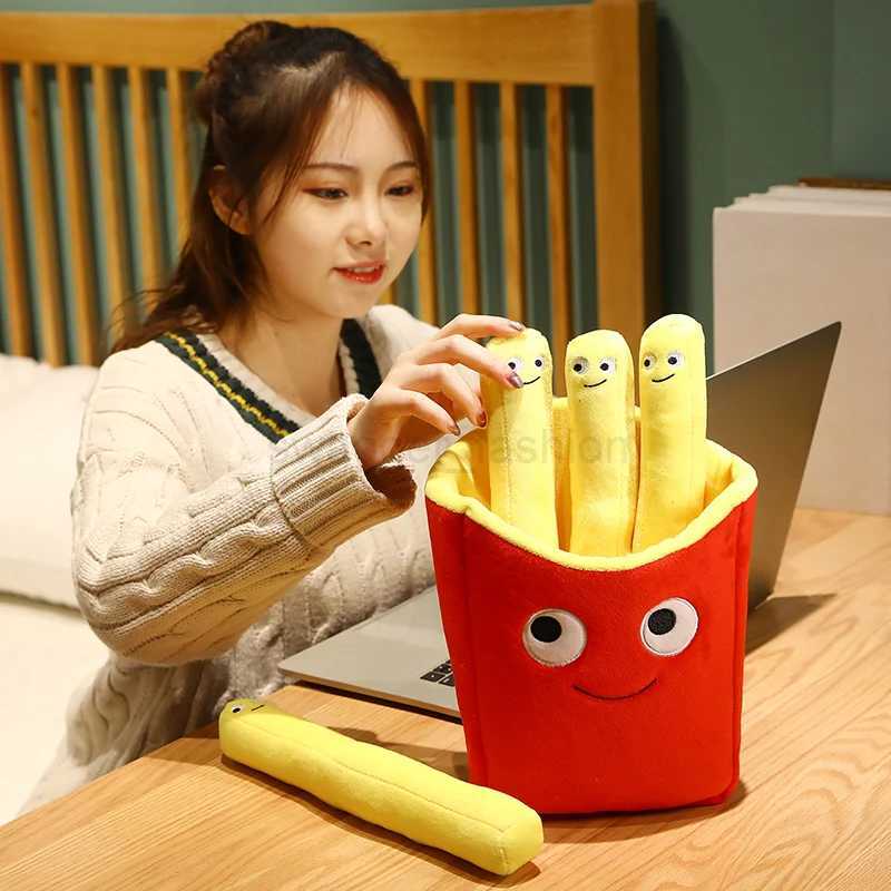 Emotional Support Smile French Fries Plush Stuffed Toy Plush Sofa Pillow Car Accessories Childrens Pretend Play Accessories TB270720