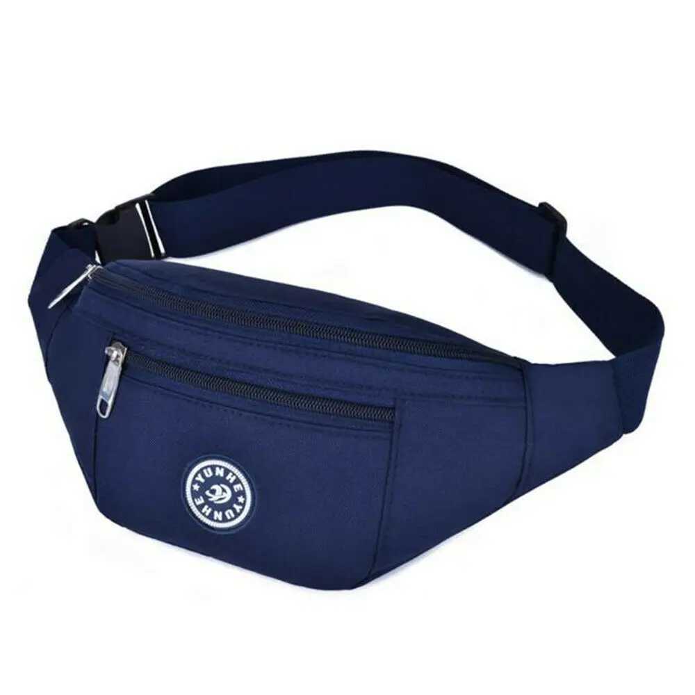 New Fashion Men Women Waist Bum Bag Belt Money Pouch Wallet Zip Travel Hiking Bag Black Blue Red GrayXJ240720