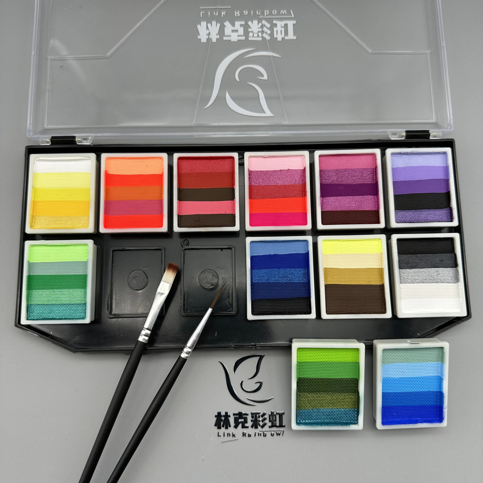 12 color human facial painting set Halloween stage makeup water-based painting cream high saturation body painting cream 240712