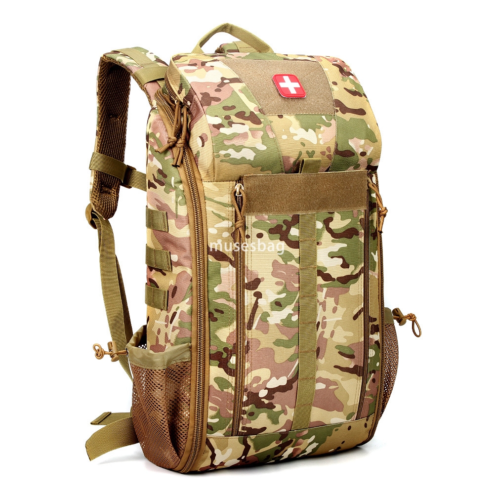 New Oxford Cloth Tactical Outdoor Medical Backpack Large Capacity Camping Mountaineering Backpack First Aid Bag Multi functional Storage Bag