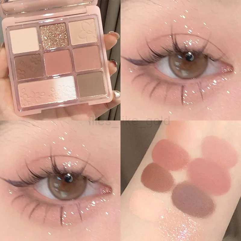 DIKALU Paris Garden Eyeshadow Tray Milk Tea Earth Color Optimized Nine Color Petal Pearl Matte Eyeshadow zxx240720
