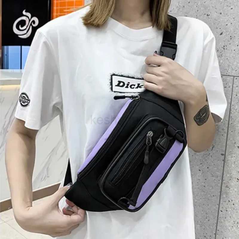 Women Crossbody Bag Fashion Waist Bag Sports Fanny Pack Leisure Canvas Messenger Bags Candy colored Zipper Hip Hop Shoulder BagXJ240720