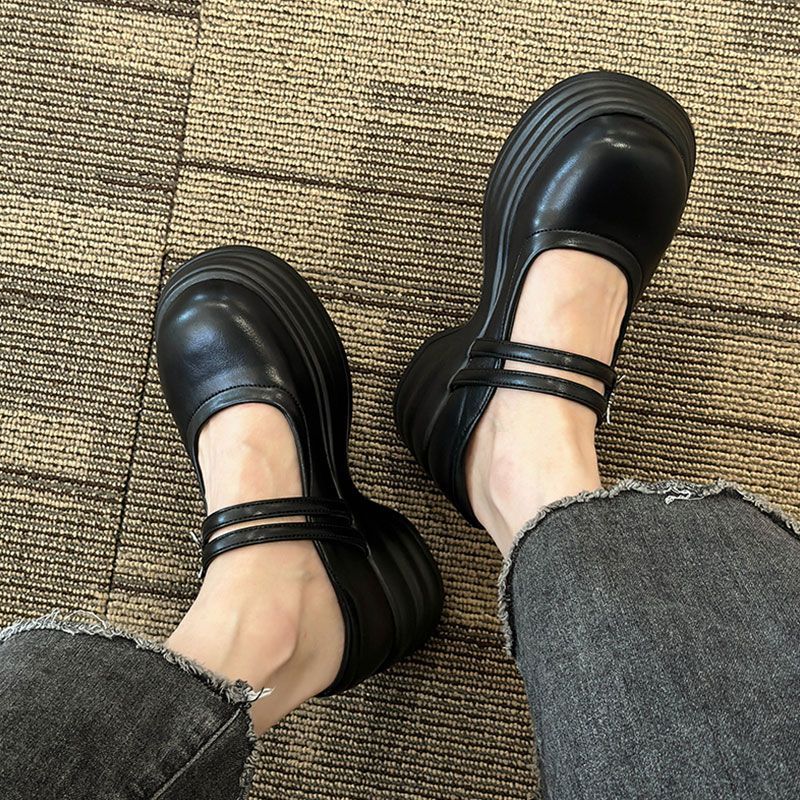 Shoes Ddmysports Women Increase Eight Thick Sole New Design Slotted Tape Bow Black Free Shipping Outdoor