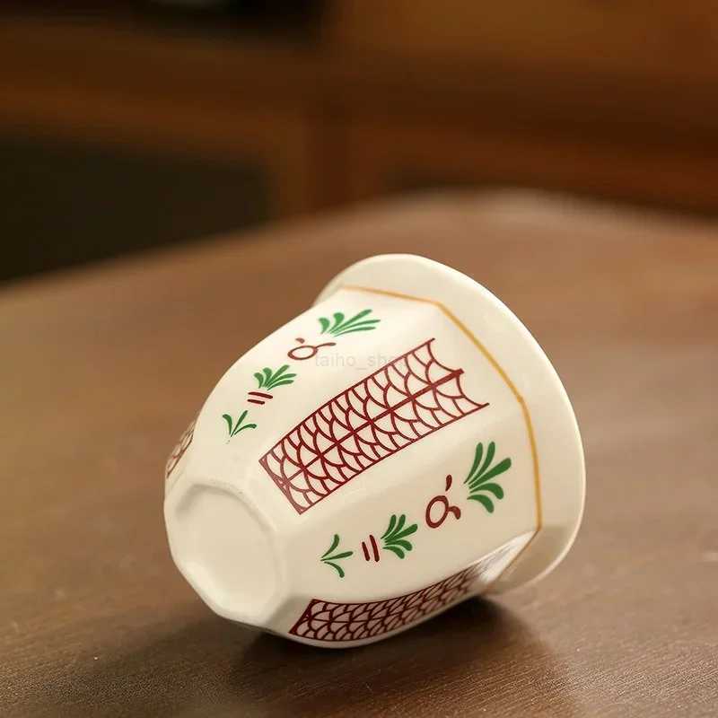 Mugs 180ml/250ml Espresso Ceramic Cup Middle Eastern style Garland Hand Held Anti-scald Latte Cappuccino Coffee Mugs Teacup Xmas GiftB240720 CL250214