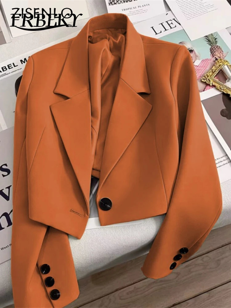 Blazer Woman Spring Solid Color Temperament Suit Jacket Fashion Trend Suit Elegant Outerwears Korean Reviews Many Clothes 240715