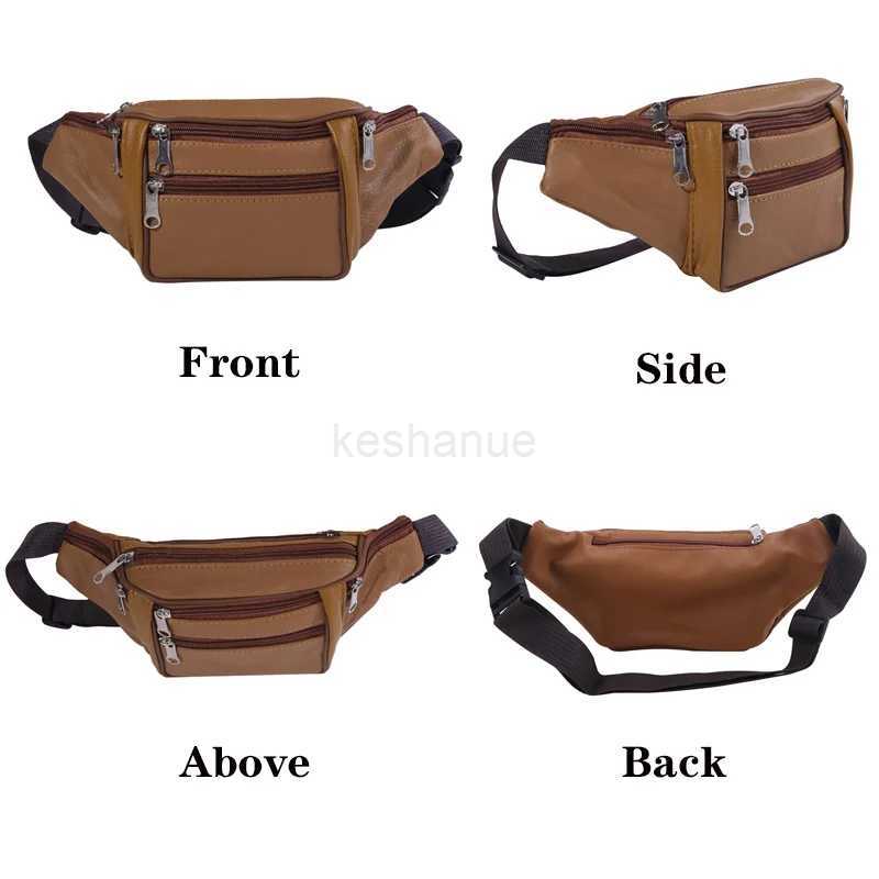 Fashion Men Genuine Leather Waist Packs Men Organizer Travel Waist Pack Necessity Waist Belt Mobile Phone BagXJ240720