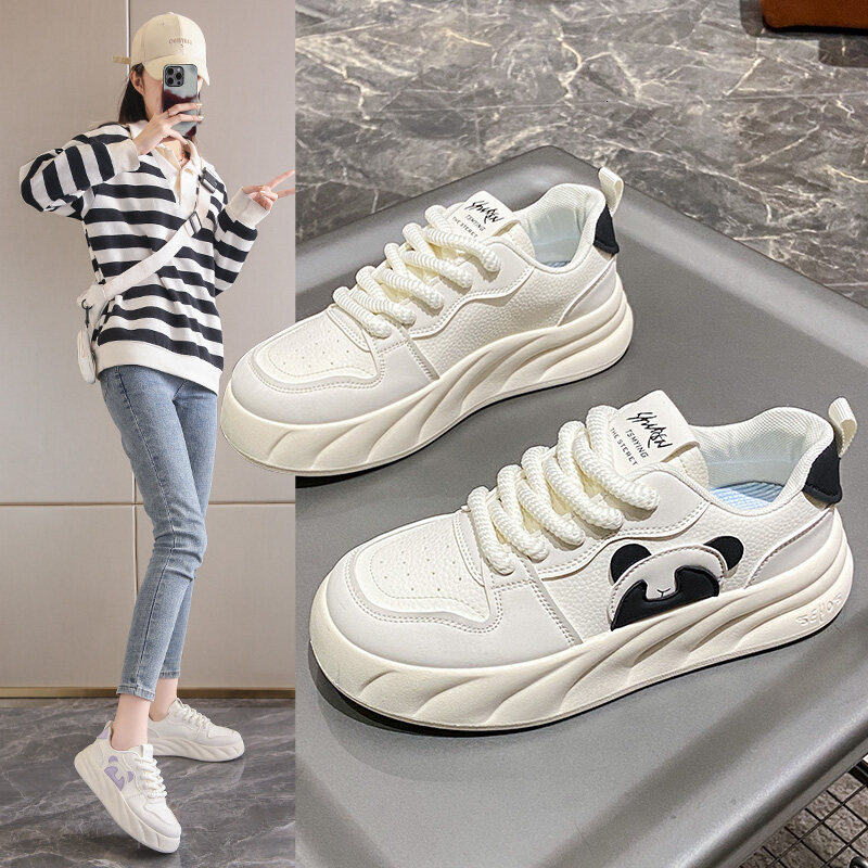 Designer women's panda board shoes summer new breathable white casual shoes outdoor slim fit sports shoes