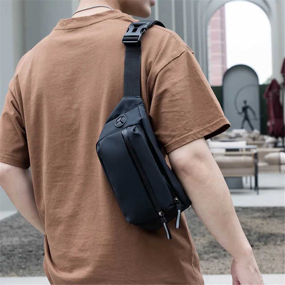 New Outdoor Waist Bag Men Waist Bum Bag Running Jogging Belt Pouch Zip Fanny Pack Mobile Phone Bag Travel Oxford Cloth Chest BagXJ240720