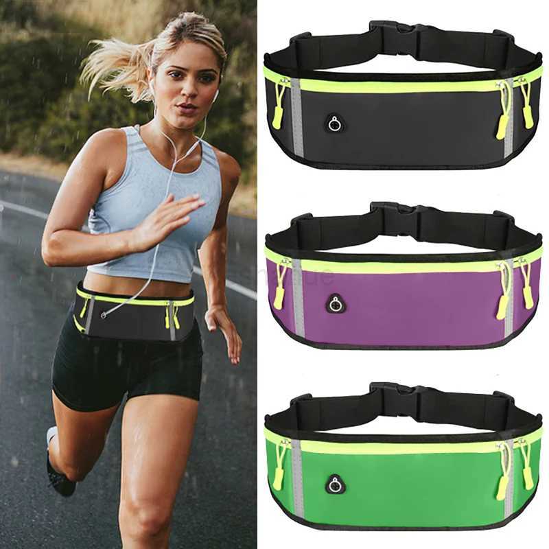 Sport Running Waist Bag For Women Men Waterproof Comfortable Gym Fanny Bag Safty Reflective Tape Cycling Phone Case Running BeltXJ240720