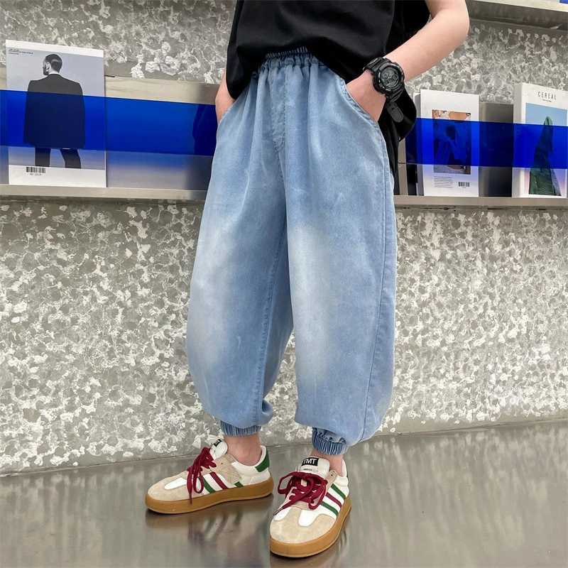 Boy cartoon pattern boy jeans spring autumn childrens jeans casual style childrens clothing 6 8 10 12 14W240718