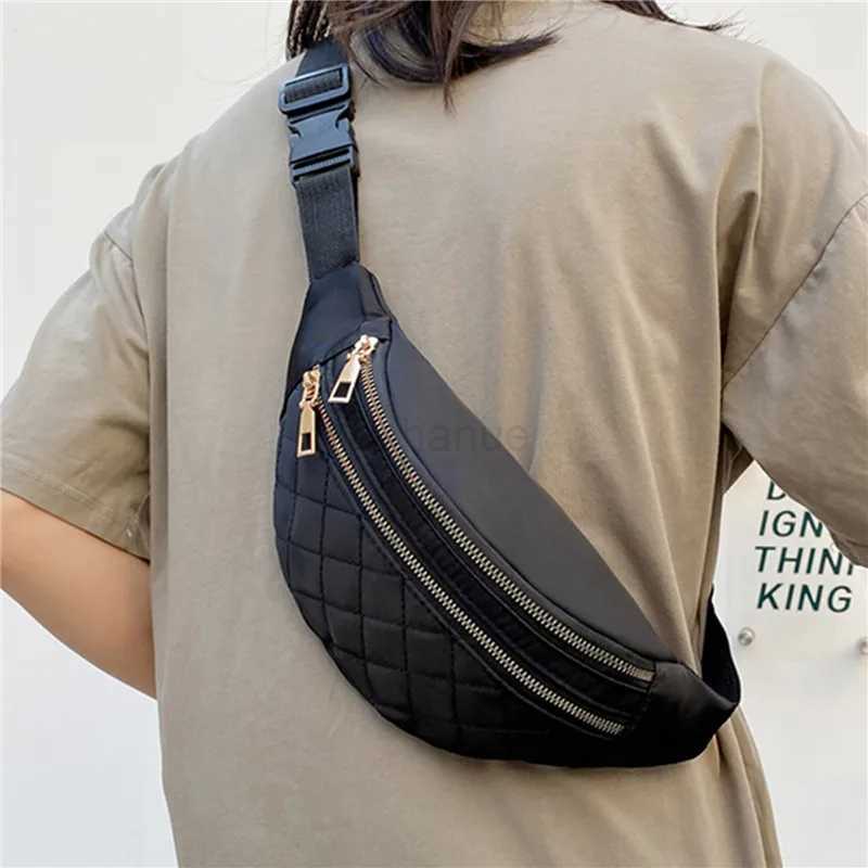 Fashion Womens Waist Bag Chest Bag PU Leather Waterproof Fanny Pack Messenger Shoulder Bags Multifunction Plaid Waist PackXJ240720