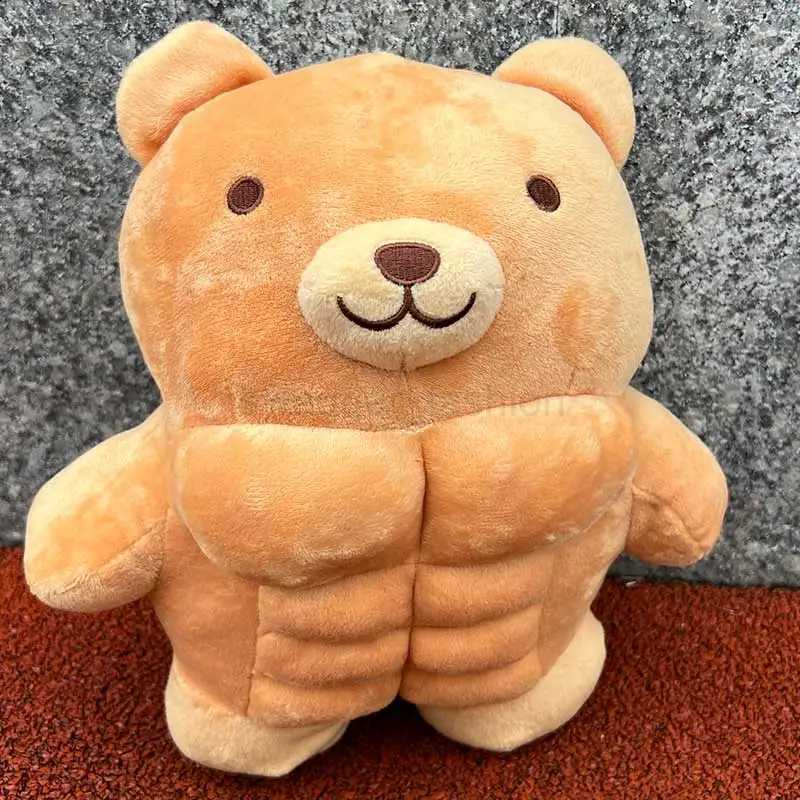Cute Muscle Body Teddy Bear Plush Toys Stuffed animal Boyfriend Huggable Pillow Chair Cushion Birthday holiday gift for Boy GirlB270720