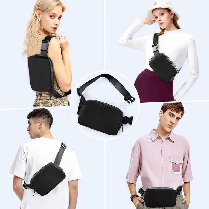 Men And Women Casual Outdoor Sports Large Capacity Waterproof Chest Bag Nylon Waist Bag Mobile Phone Bag Messenger BagXJ240720