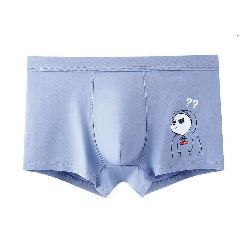 50S Pure Cotton Skin Friendly and Breathable, Boxer Shorts with Cartoon Print, U-shaped Convex, Student Youth Underwear, Men's Underwear Men Unde
