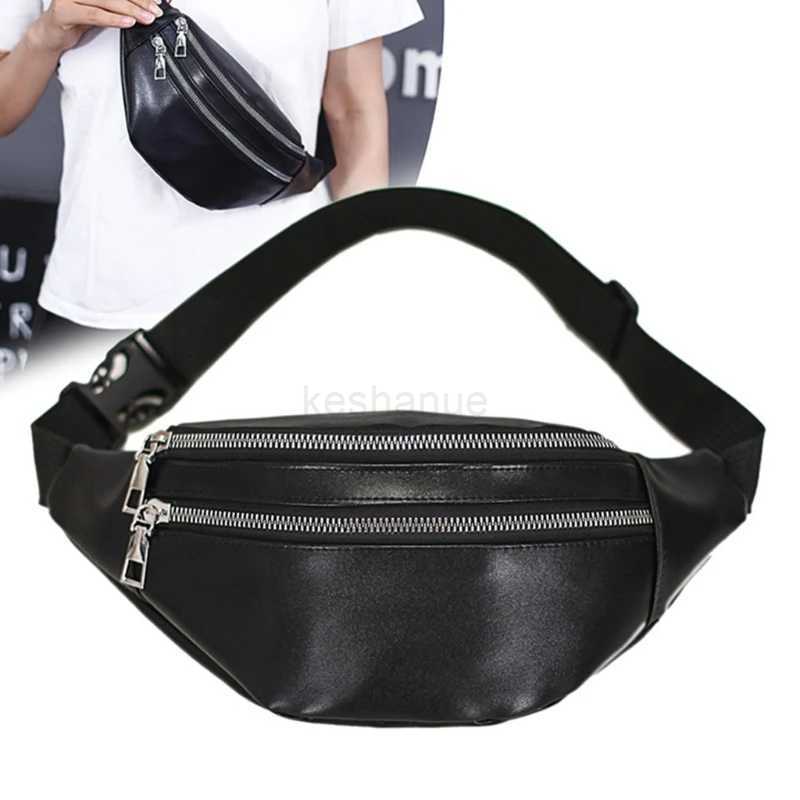 Fanny Packs Waist Pack Bag with Zipper Pockets Adjustable Belt PU Leather for Men Women Fashion TravelXJ240720