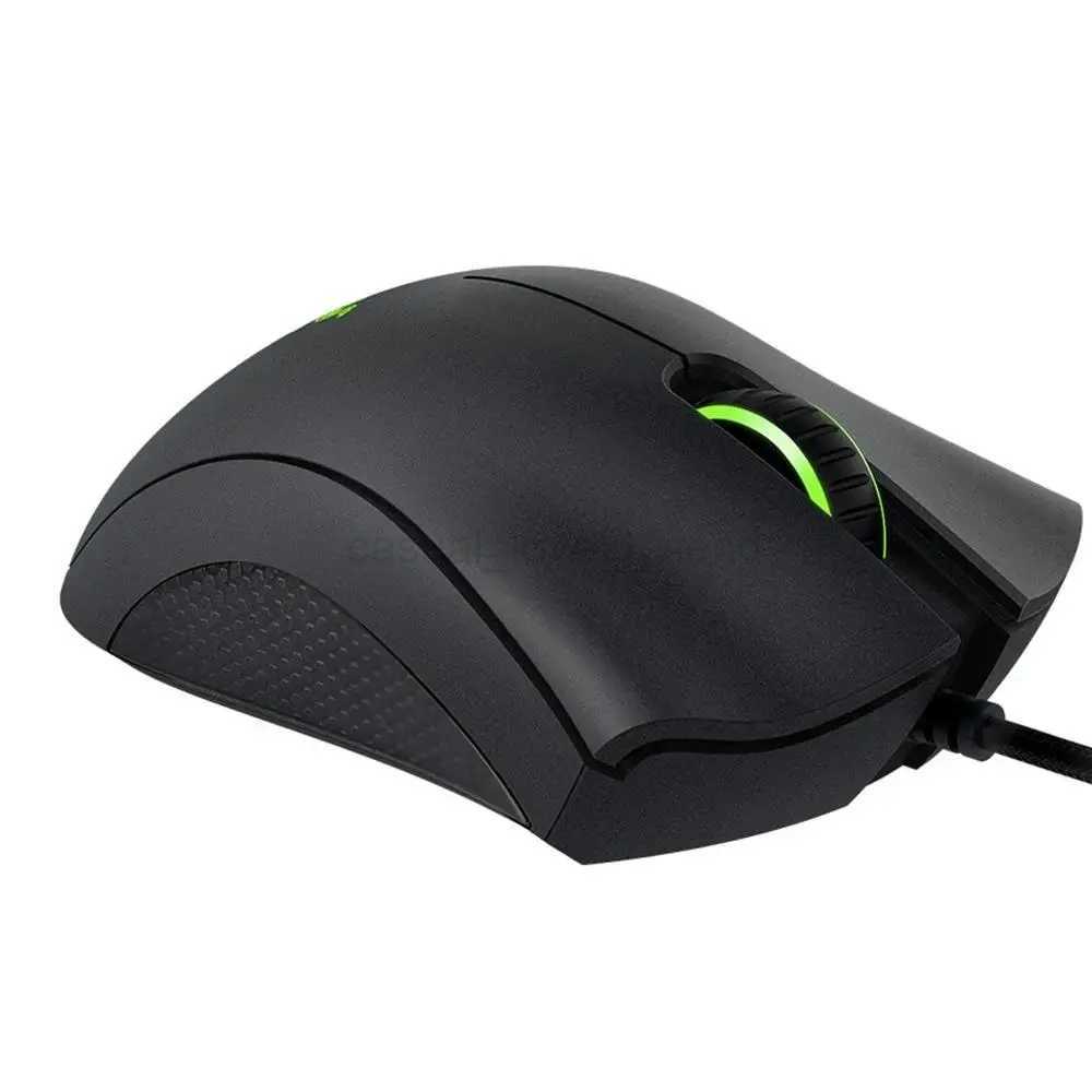 Black Razer DeathAdder Essential Wired Gaming Mouse Mice 6400DPI Optical Sensor 5 Independently Buttons For PC GamerCL240720