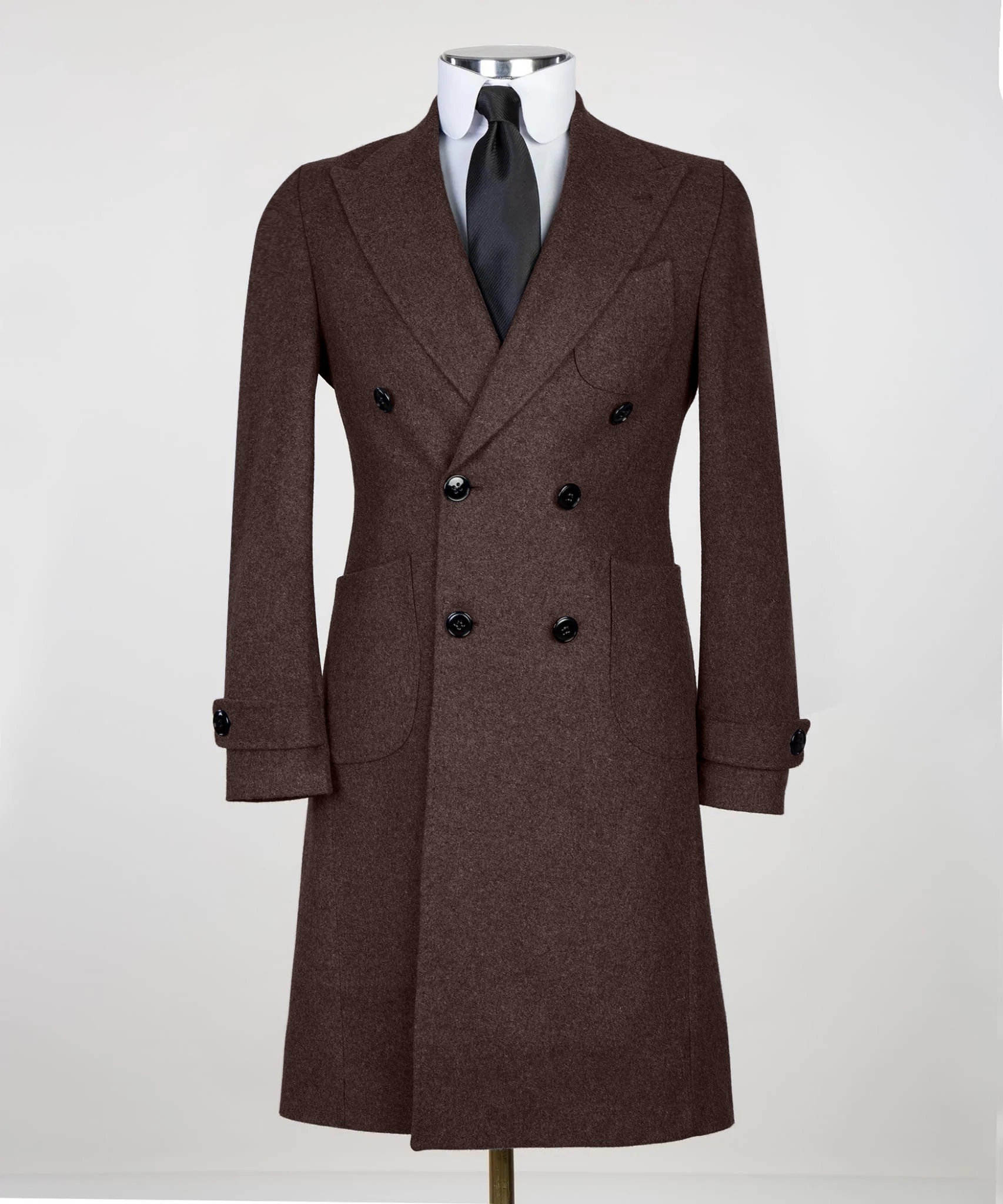 Casual Men Tuxedos Custom Made Winter Double Breasted Business Wedding Party Groom Suit Coat 1 Piece