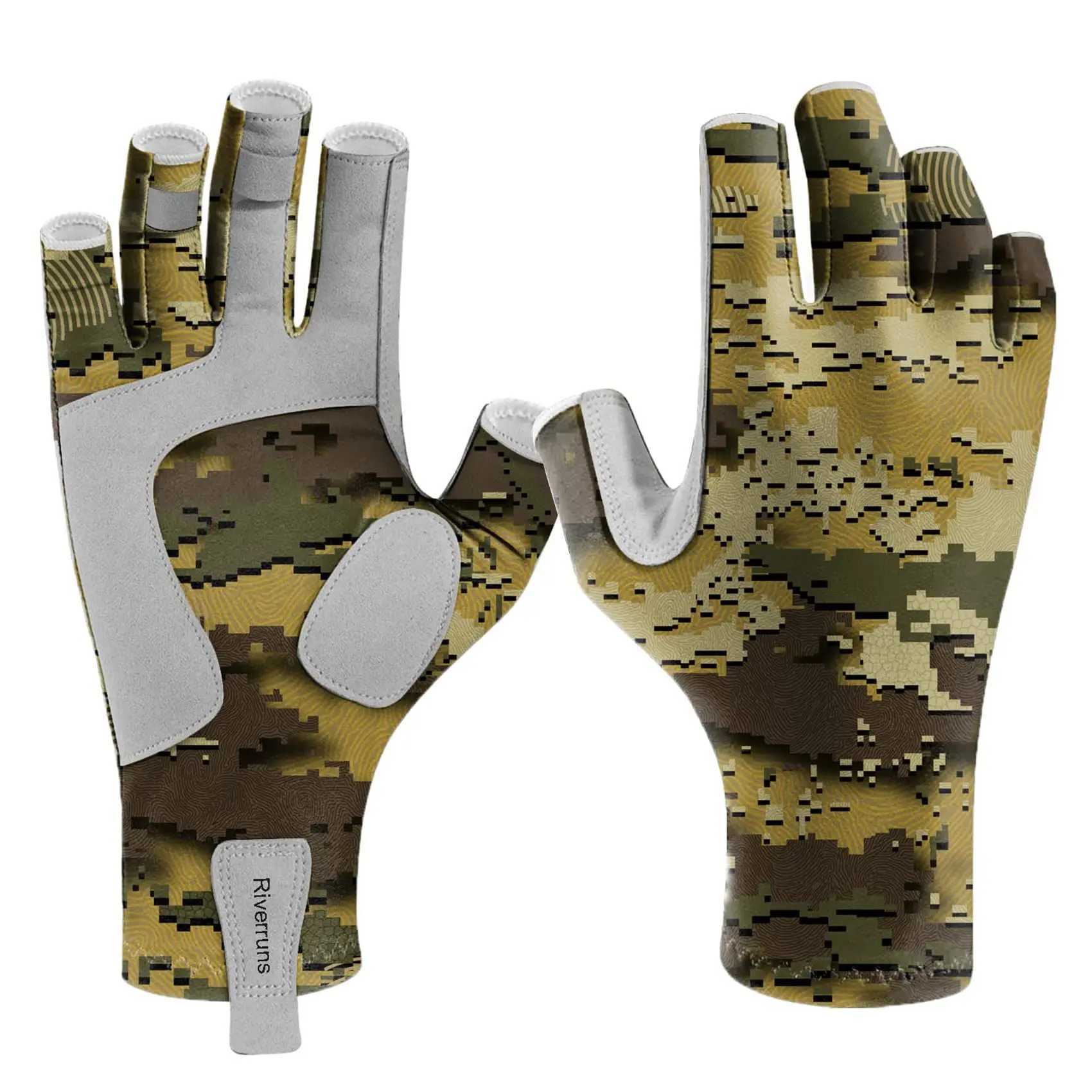 Sports Gloves Riverruns Fingerless Fishing Gloves are designed for Men and Women Fishing Boating Kayaking Hiking Running Cycling z240720