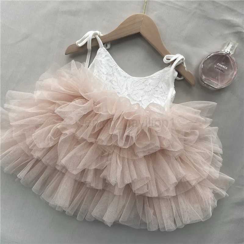Toddler Girls Lace Tutu Dress for Kids Lovely Layers Lolita Costume Fashion Baby Birthday Party Gown Boutique WearXJ240720