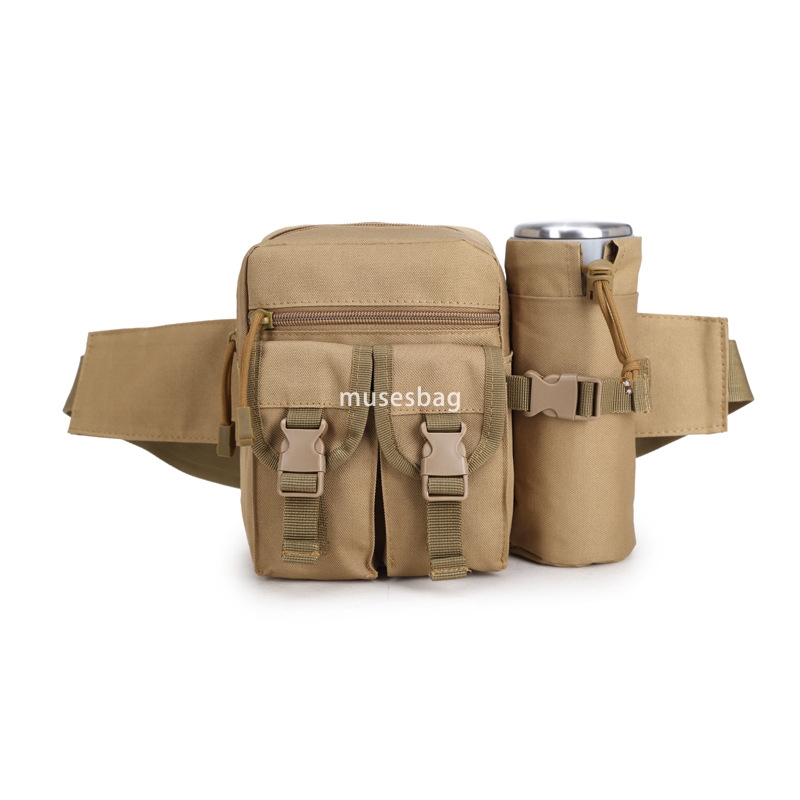 New waterproof fabric tactical kettle bag military enthusiast leisure outdoor bag men's and women's sports small bag camouflage travel waist